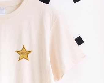Sheriff Woody Embroidered T-Shirt - Natural