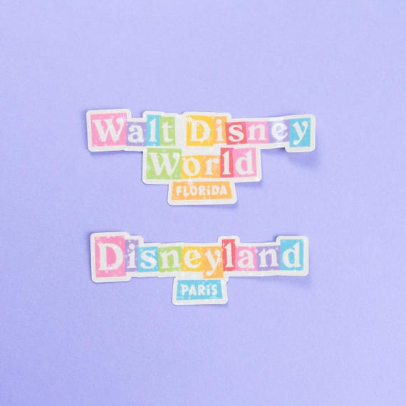 WDW & DLP Sparkly Vinyl Stickers