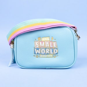 It&#39;s A Small World Embroidered Cross Body Bag - Blue