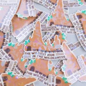 Big Thunder Mountain Sparkly Vinyl Stickers