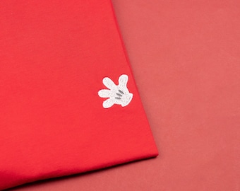 Mickey Embroidered T-Shirt - Red