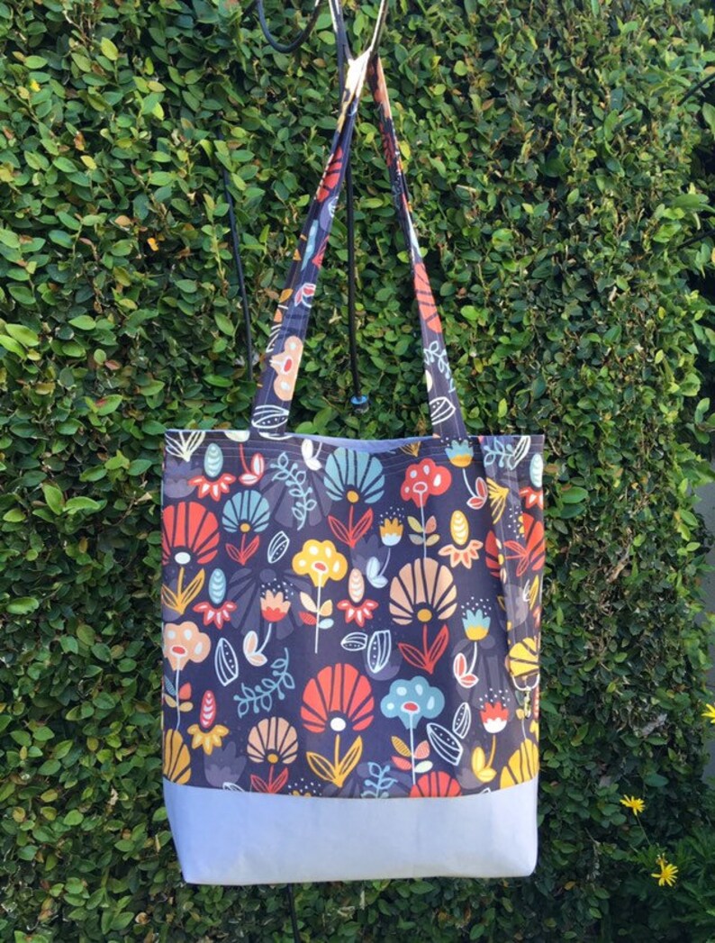tote bag with lanyard and swivel hook Library bag market bag
