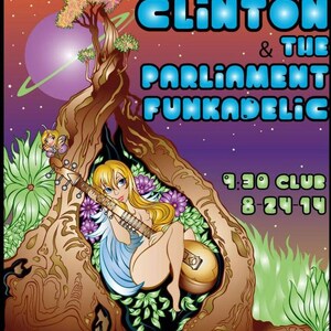 George Clinton and The Parliment Funkadelic concert poster, mint condition