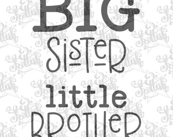 Download Big Brother SVG File Little Brother DIY Shirt Siblings | Etsy