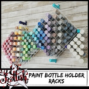 Paint Organizer Craft paint 2oz. bottles Inks Wire Grid Art Supplies Craft Supplies Hobbies Complete Set Unassembled holds 81 bottles image 1