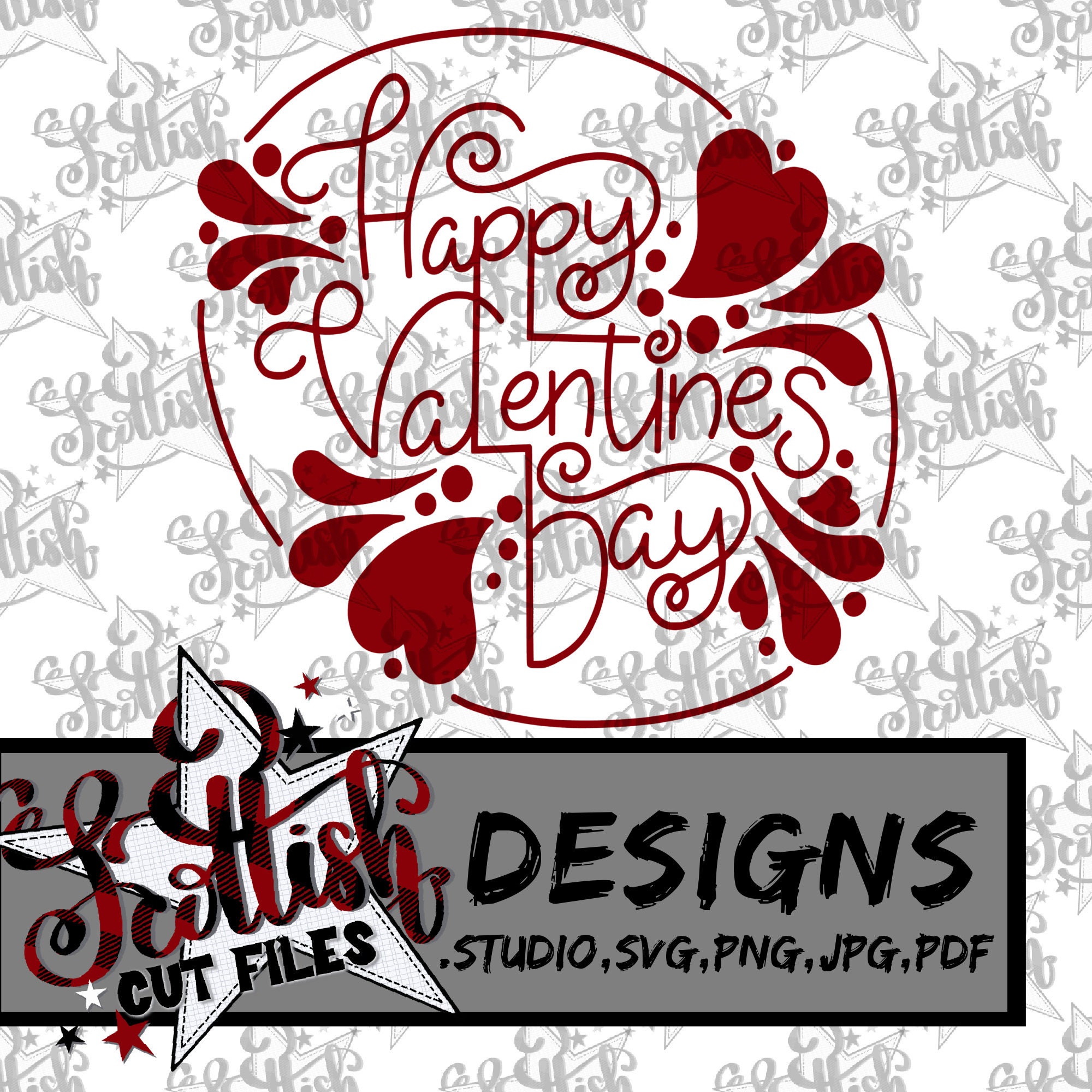 Happy Valentines Day Circlelovesvgheartshand - Etsy