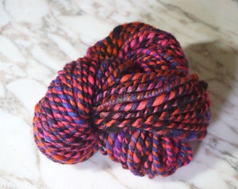 Handspun Yarn - "Dopamine Halloween" Colorway