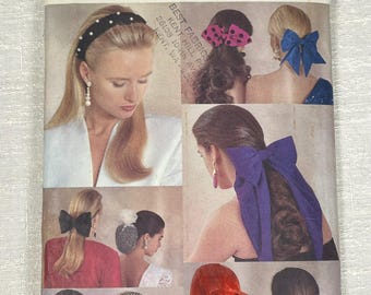 Butterick 5135 Vintage Sewing Pattern of 11 Women's Hair Accessories