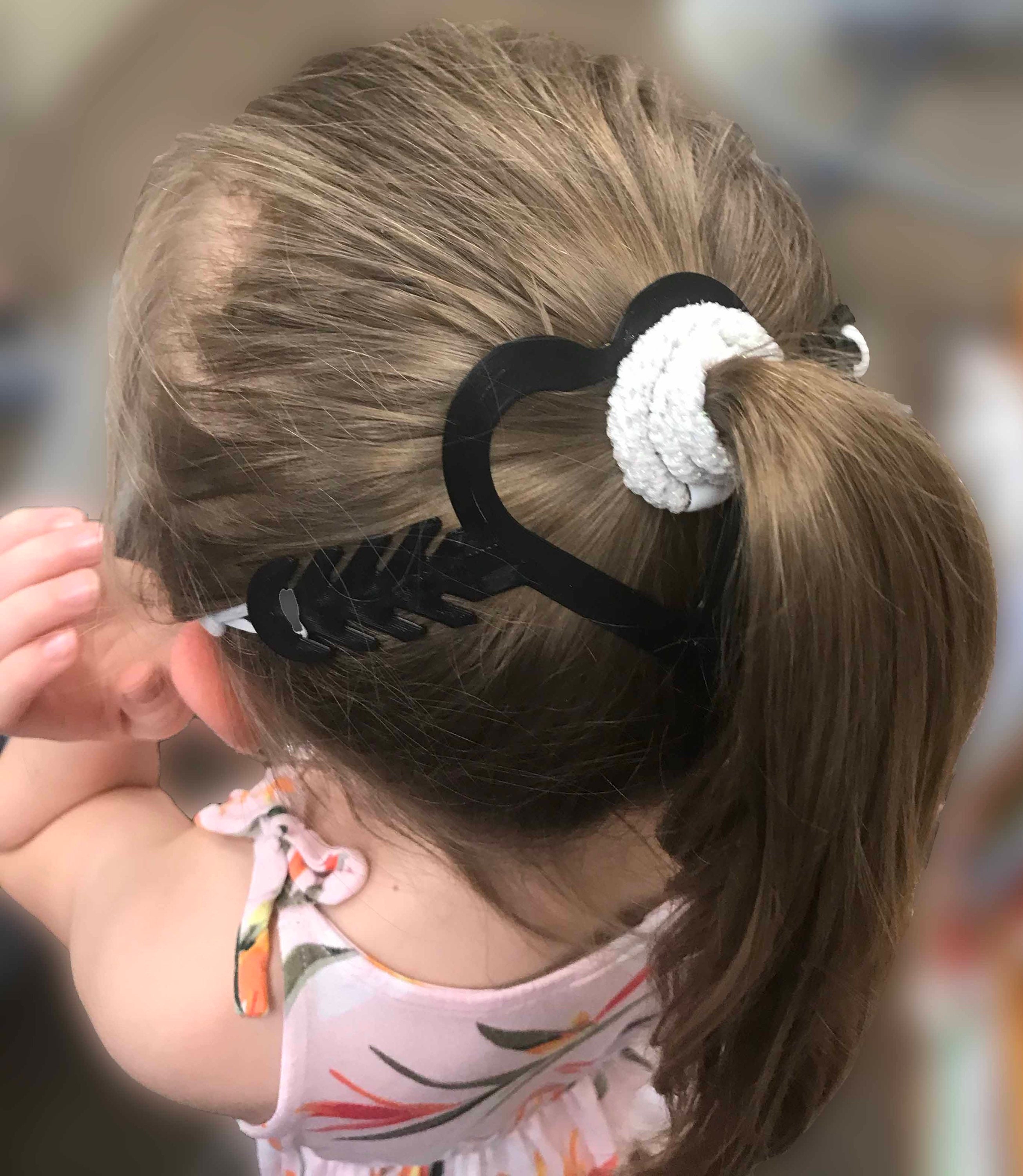 Kid’s Ear Savers Heart Ponytail for Face Mask