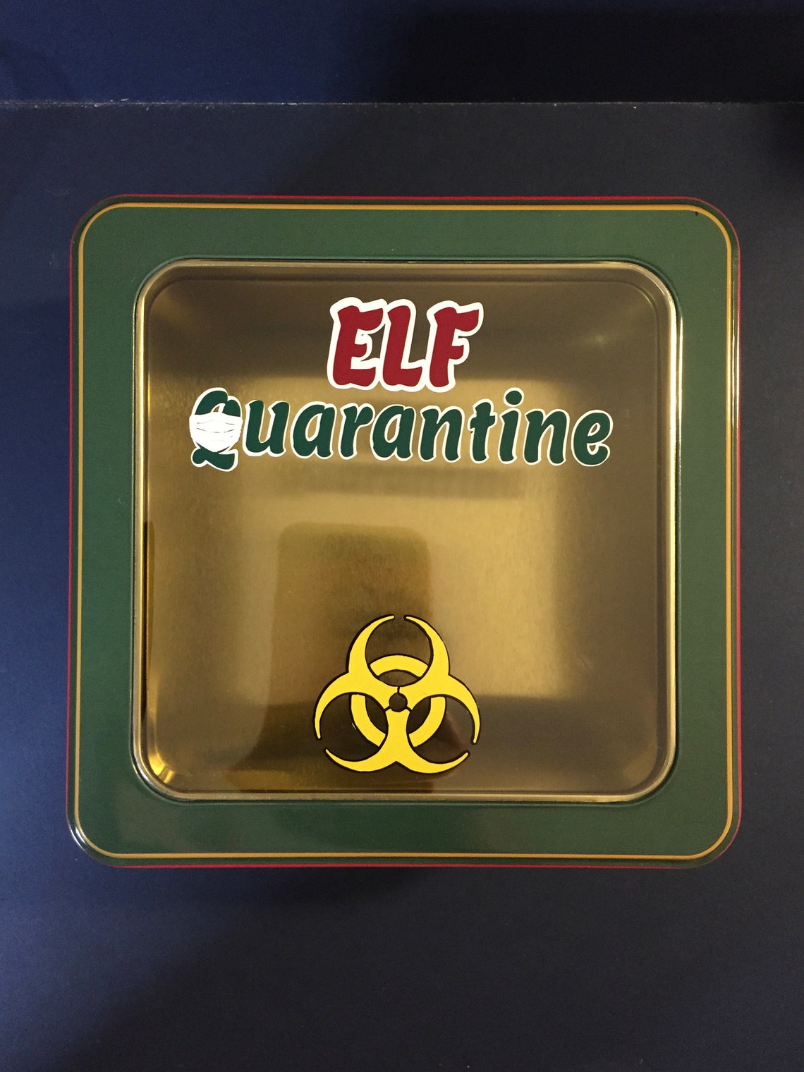 Christmas Elf Quarantine Box for Shelf Quarantined Elf Funny Etsy