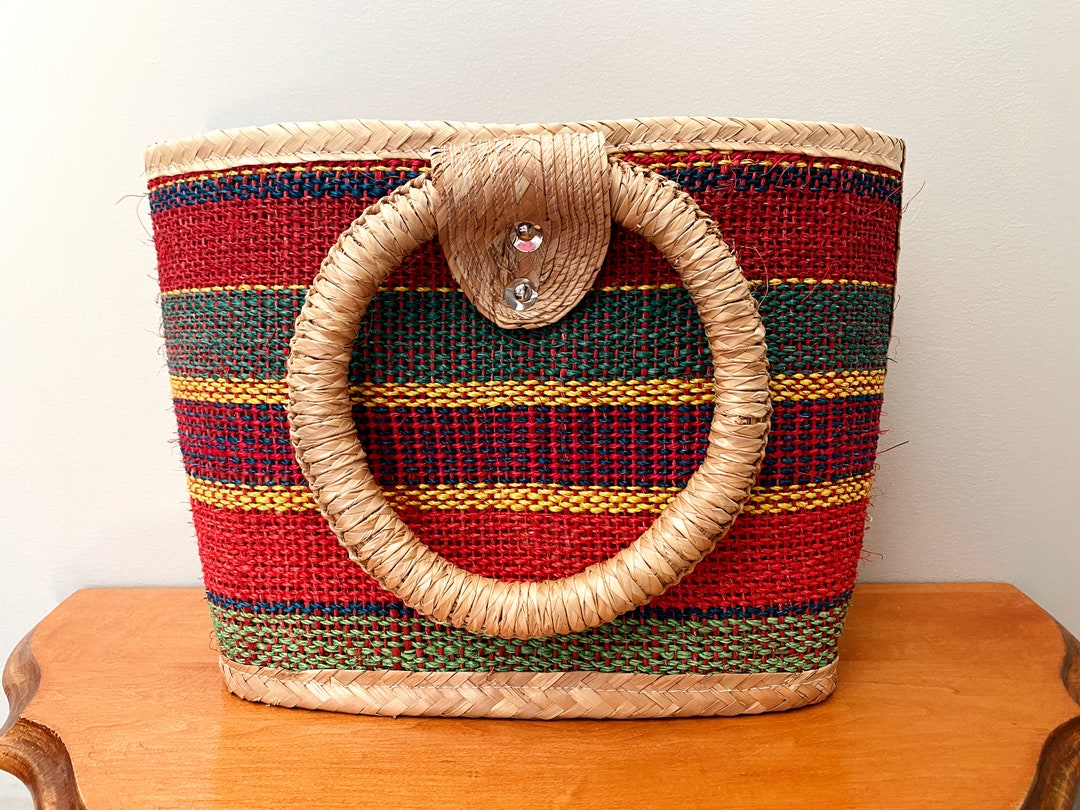 Fashion Women Colorful Weave Handbag