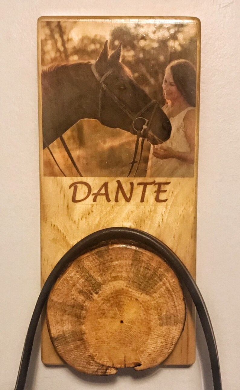 Customizable Rustic Wood BridleHalter Hook