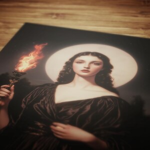 dark academia decor, greek goddess poster, greek mythology, dark romance, booknook decor, whimsigoth decor, ancient greek, divine feminine, hekate poster, hecate wall art, witchcore room decor, witch painting, dark aesthetic print