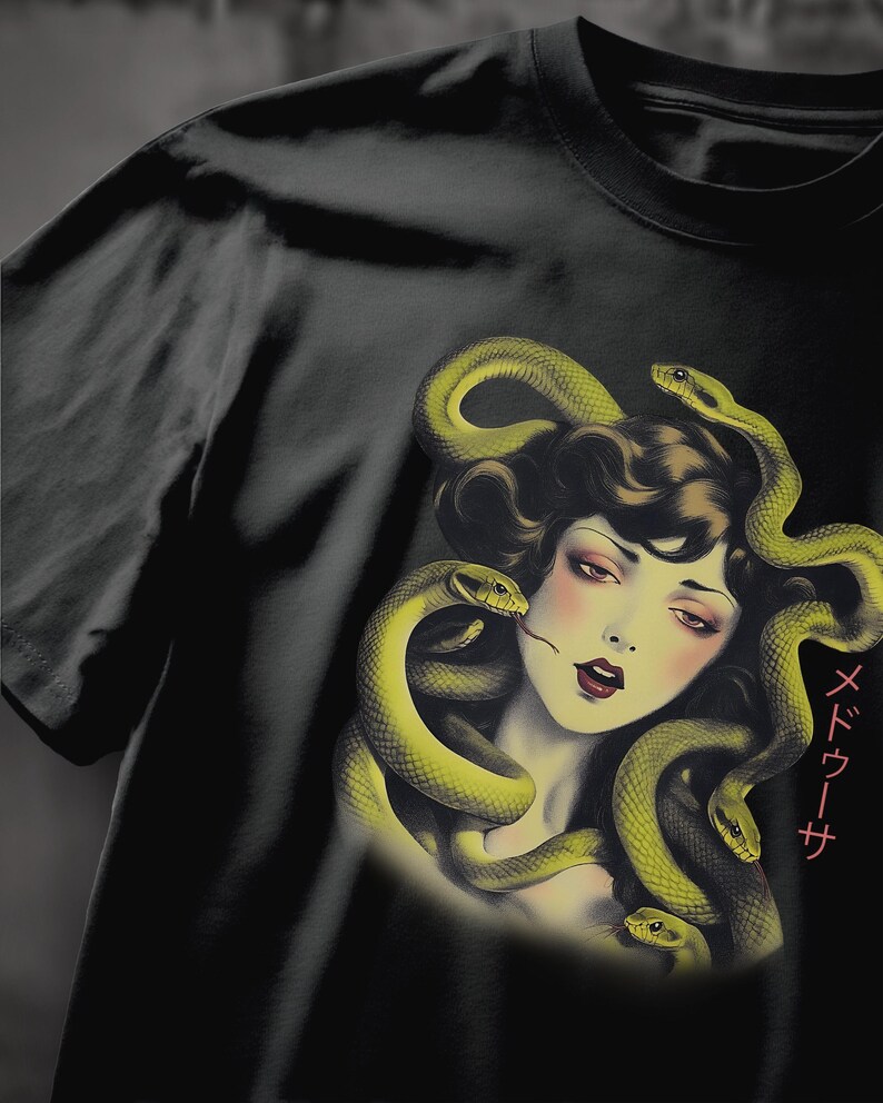 dark cottagecore, goblincore shirt, medusa tshirt, medusa shirt, medieval shirt, goth aesthetic, medusa tee, grunge clothing, greek goddess tee, ancient goddess gift, greek mythology, ancient greek, harajuku shirt