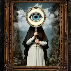 Lámina artística "Eye See You", decoración gótica para el hogar, pintura surrealista.