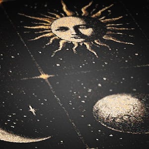 antique tapestry, large tapestry, large wall tapestry, nature tapestry, woven wall art, whimsigoth decor, woven throw blanket, boho woven blanket, sun and moon blanket, celestial throw, bohemian home decor, sun moon tapestry, astrology inspired