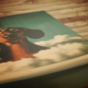 dopamine decor, bathroom decor, trendy wall art, dachshund gift, dog lover gift, whimsical bathroom, dachshund poster, small poster, sausage dog, dog grooming, dog groomer gifts, veterinarian gift, weiner dog