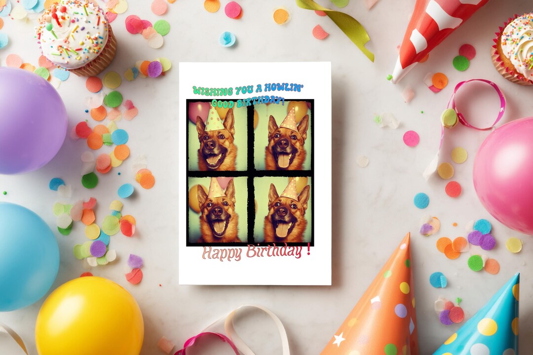Traveling German Shepherd Greeting Card - Airplane Design