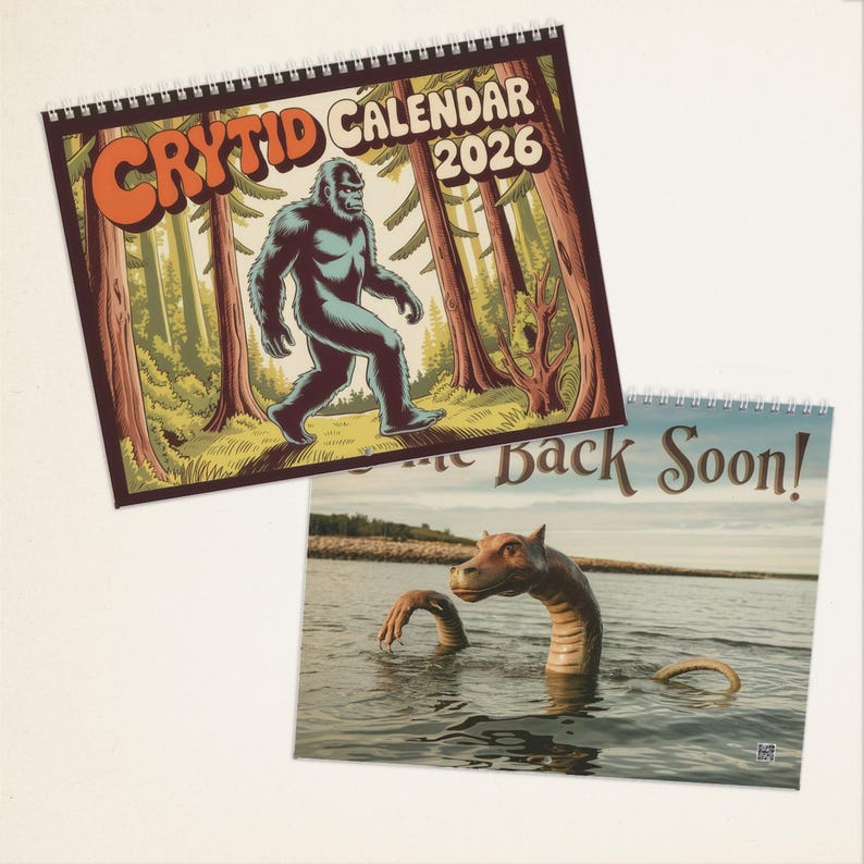 2026 Cryptid Nostalgic Art Calendar Featuring Mythical Creatures ...