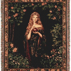 witchcore room decor, ancient goddess gift, greek deity decor, altar cloth, goddess art, greek mythology, ancient greek, medieval tapestry, gothic tapestry, large wall tapestry, gothic wedding, whimsigoth decor, throw blanket couch