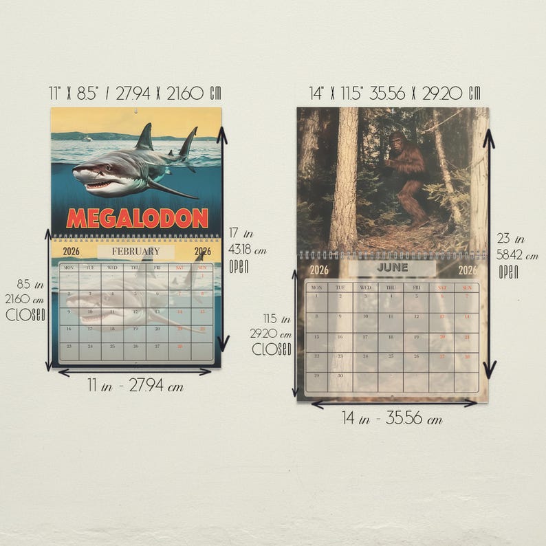 2026 Cryptid Nostalgic Art Calendar Featuring Mythical Creatures ...