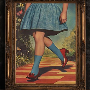 Vintage Wizard of Oz Dorothy Wall Art Print, Ruby Slippers, klassieke Hollywood-filmprint, retro Wizard Of Oz-poster