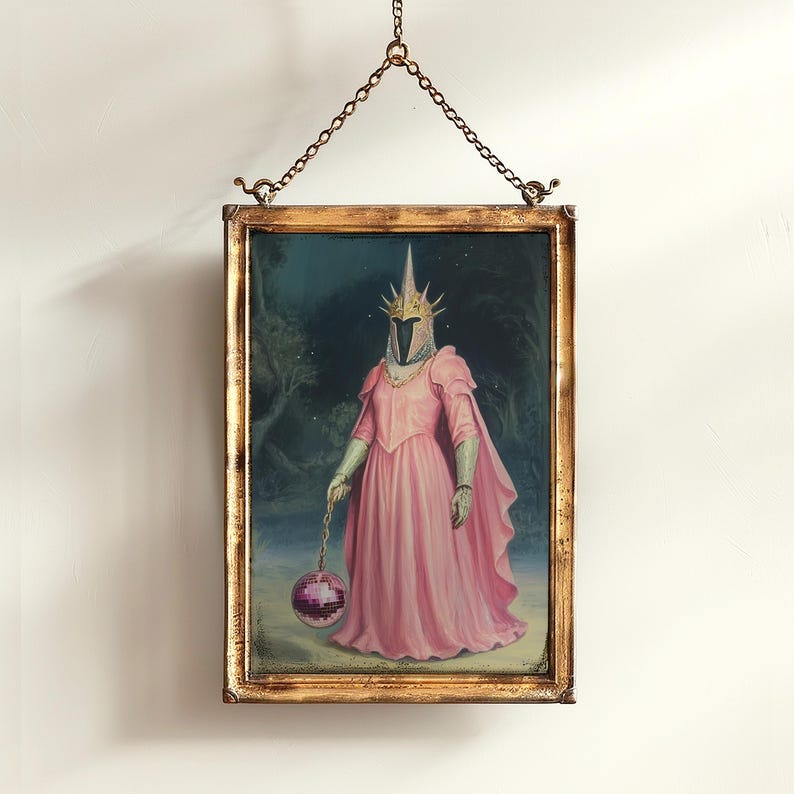 gothic art print, dark academia, vintage library art, cute halloween, halloween print, witchy decor, witch king of angmar, whimsigoth decor, the lord of the ring, renfaire poster, lord of the rings, lotr gifts, lotr poster