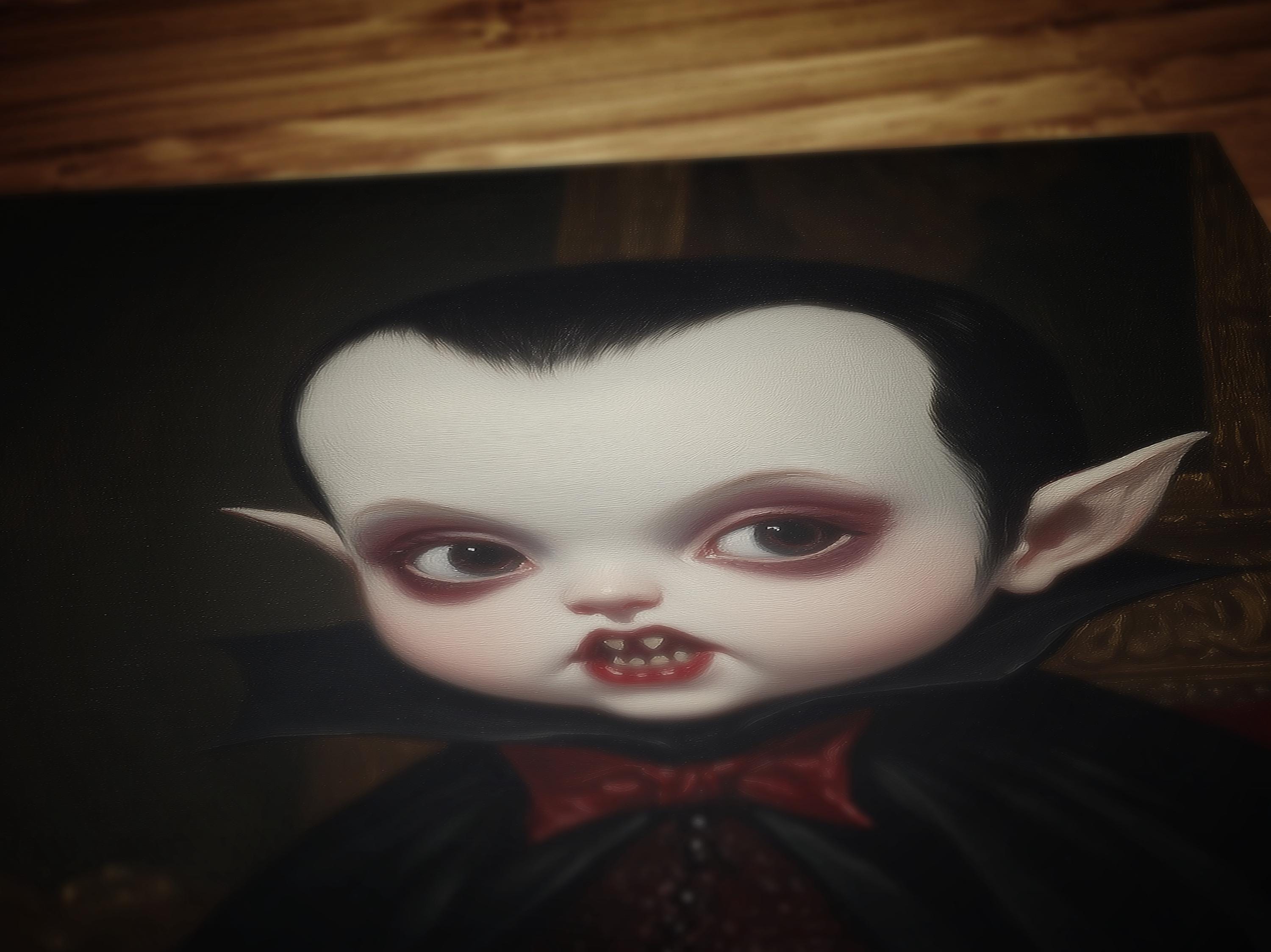 Cute Baby Vampire Dracula, Goth Baby Nursery Decor, Whimsigoth