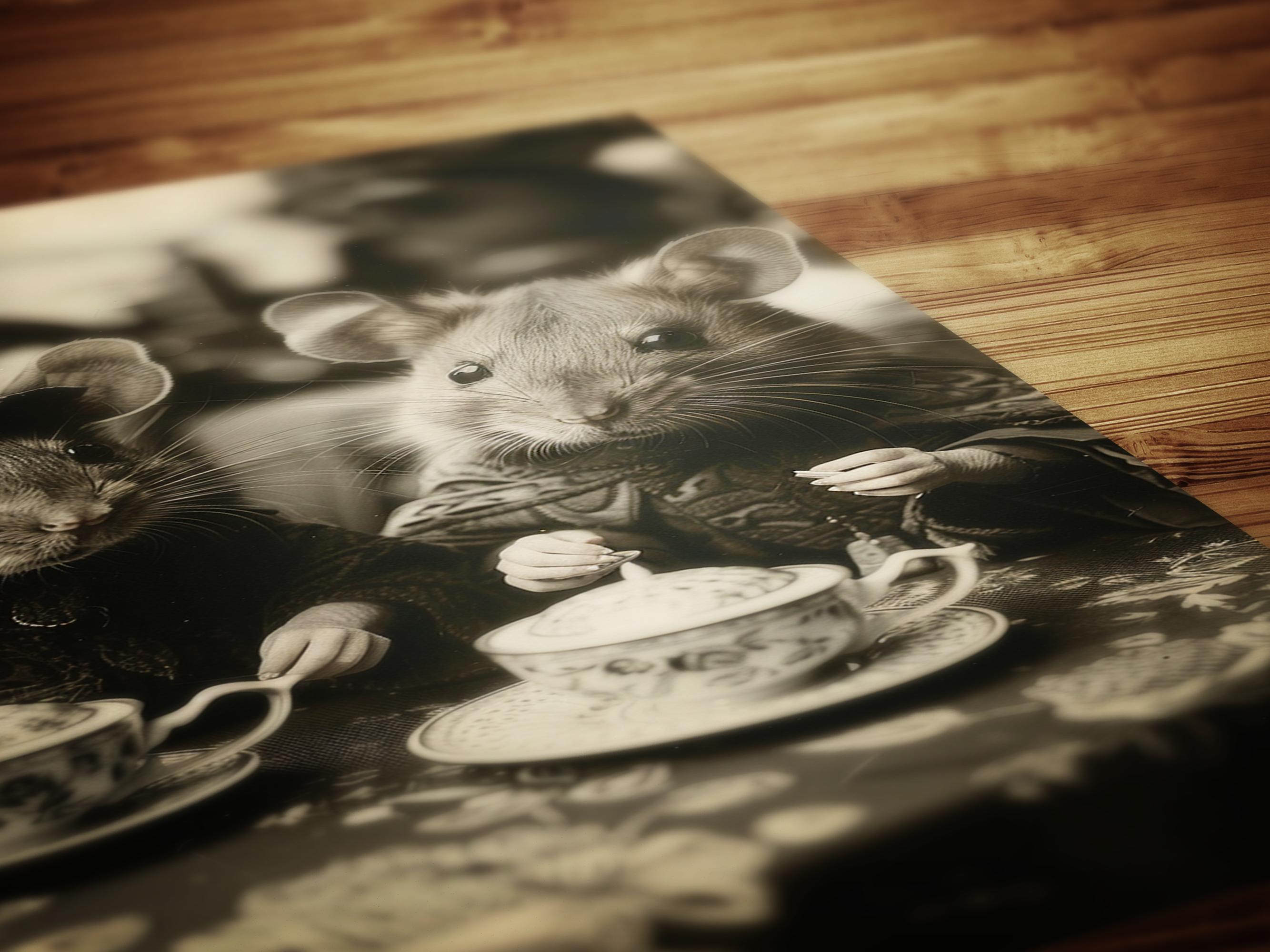 Victorian Rats Victorian Rats Tea Party, Vintage Whimsigoth Decor Poster, Cute Gothic ...