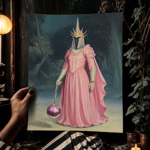 gothic art print, dark academia, vintage library art, cute halloween, halloween print, witchy decor, witch king of angmar, whimsigoth decor, the lord of the ring, renfaire poster, lord of the rings, lotr gifts, lotr poster