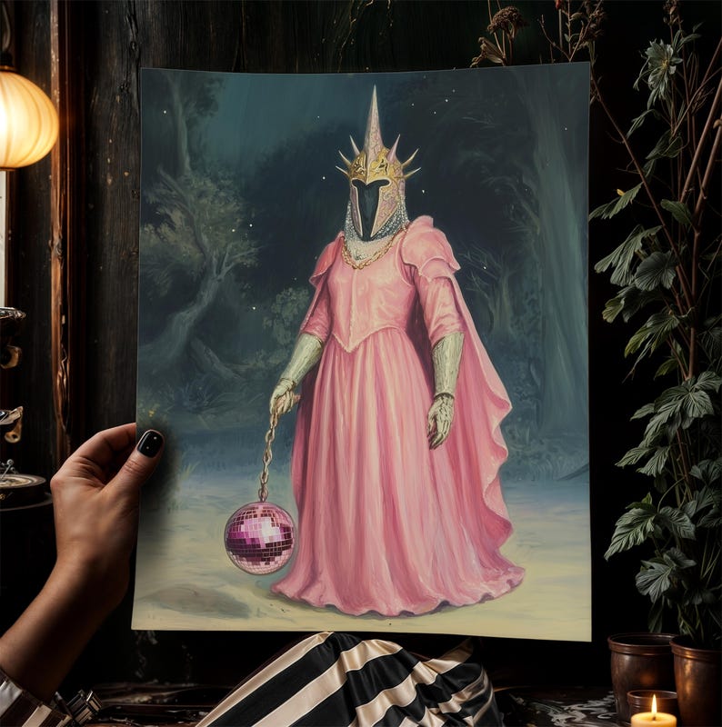 gothic art print, dark academia, vintage library art, cute halloween, halloween print, witchy decor, witch king of angmar, whimsigoth decor, the lord of the ring, renfaire poster, lord of the rings, lotr gifts, lotr poster