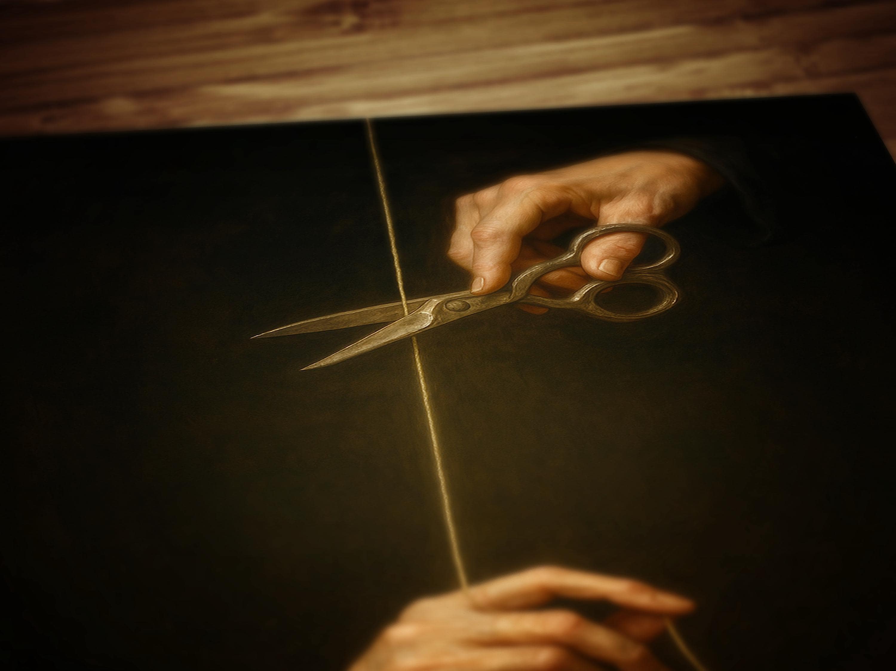 Atropos Scissors Thread Thread of Life, Gothic Greek Mythology Art Print, Atropos Moirai, the ...