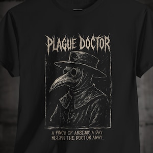 Plague Doctor Gothic Shirt, Horror Punk, Gothic Cursed Horror Shirt, Alt Goth Clothes, Witchy Aesthetic Clothing, Weirdcore Kidcore Shirt