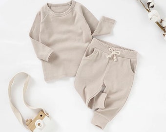 Toddler Ribbed Pyjamas | Organic Cotton PJs for Kids