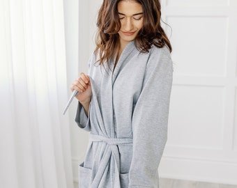 The Sweat Pant Robe - Grey | Made in Canada