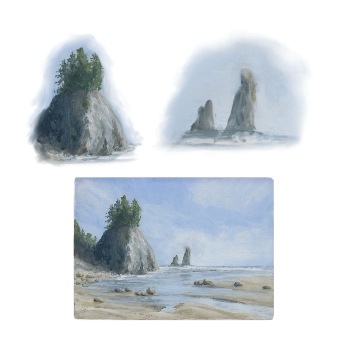 Watercolor Background Clipart West Coast Clipart Printable Etsy