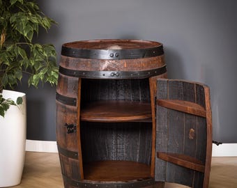 Barrel Cabinet with Lazy Susan