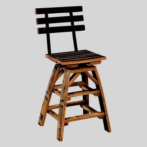 Rustic Bar Stool, with Swivel
