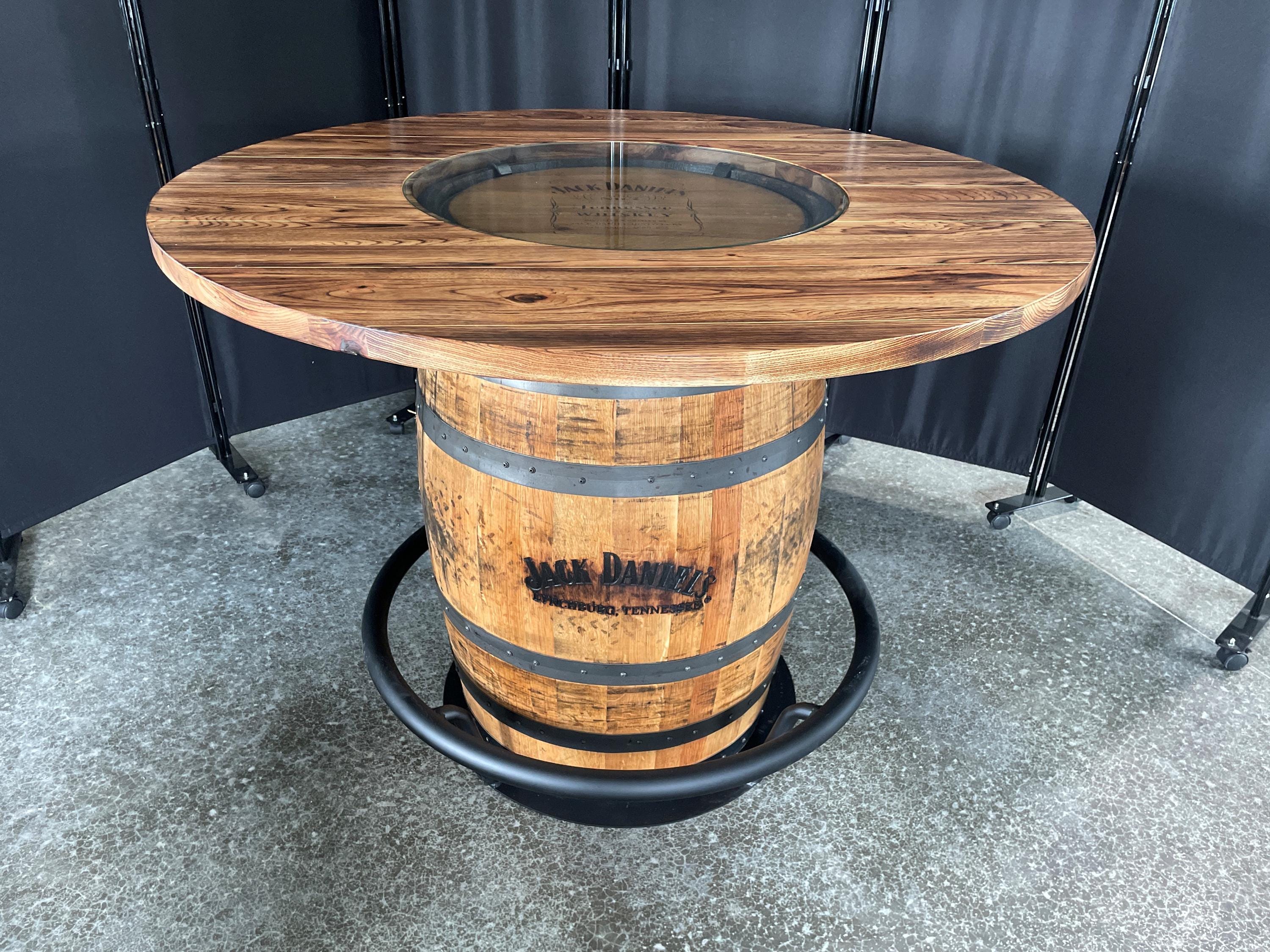 Whiskey Barrel Table and footrest