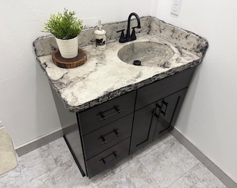 Kitchen/Bathroom Vanity with Concrete Countertop