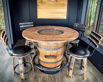WHISKEY BARREL TABLE Set
