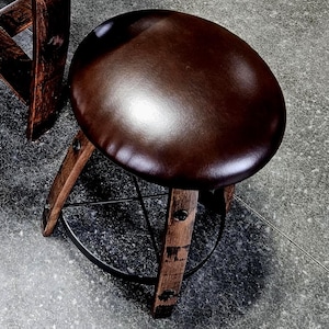 Whiskey Barrel Bar Stool