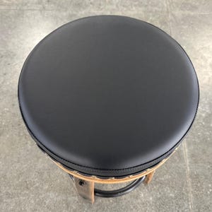 Whiskey Barrel Bar Stool Black