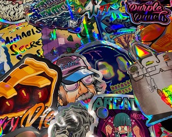 Random Assortment Large Mylar Zip Lock Design Packs | 3.5g Smell-Proof Food Storage Bags & Pouches