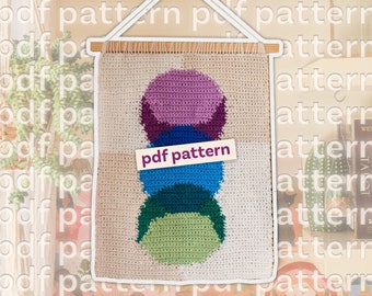 Three Moons Crochet Wall Hanging Digital PDF Pattern