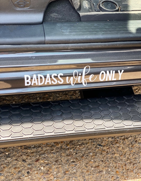 Badass Wife Only Car Decal