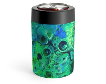 Abstract Art Stainless Steel Can Holder, Beverage Insulator