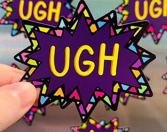 Ugh! Colorful 90S Nostalgia Pop-Art Style Refrigerator Magnet