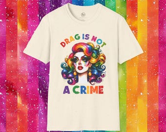Camiseta Rainbow Drag Diva: Camiseta suave LGBTQIA+ Pride Ally