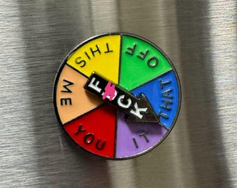Colorful Language Wheel Fridge Magnet